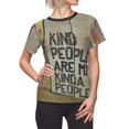 thumbnail image 1 of 'Kind People' Women's Cut & Sew Tee (AOP), 1 of 6