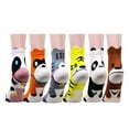 thumbnail image 1 of Women's Cute Art Cartoon Colorful Casual Crew Cotton Animal Socks, 1 of 3