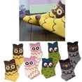 thumbnail image 1 of Women's Cute Art Cartoon Colorful Casual Crew Cotton Animal Socks, 1 of 2