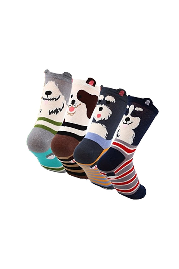 Women's Cute Art Cartoon Colorful Casual Crew Cotton Animal Socks