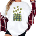 thumbnail image 1 of Women's Cute Avocado Basket Graphic Kawaii Fruit Lover Casual T Shirt Breathable Short Sleeve Round Neck Top White S-5XL, 1 of 5