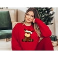 thumbnail image 1 of Women's Cute Baby Rudolph Christmas Sweatshirt, Funny Christmas Sweater, 1 of 9