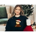 thumbnail image 1 of Women's Cute Baby Rudolph Christmas Sweatshirt, Funny Christmas Sweater, 1 of 8