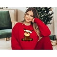 thumbnail image 1 of Women's Cute Baby Rudolph Christmas Sweatshirt, Funny Christmas Sweater, 1 of 8