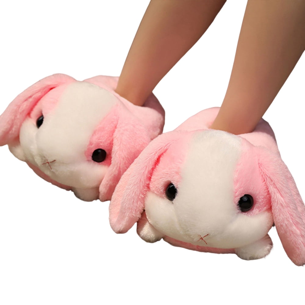 Women's Cute Bunny Animal Slippers Classic Bunny Slippers Adult Sized Warm Animal Slipper Socks Grippers One Size Pink Rabbit - Walmart.com