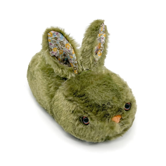 Women's Cute Bunny Slippers Interesting Comfortable Furry Slippers Soft Plush Winter Season Keep Warm Home Slippers (One Size Fits All Adults)