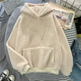 thumbnail image 1 of Women's Cute Casual Solid Color Hooded Thickened Autumn Winter Comfortable Warm Sweatshirt Jacket Extra Long Zipper Hoodie Long Tunic Sweatshirt Casual Sweatshirt for Women Fall Light Sweatshirts, 1 of 3