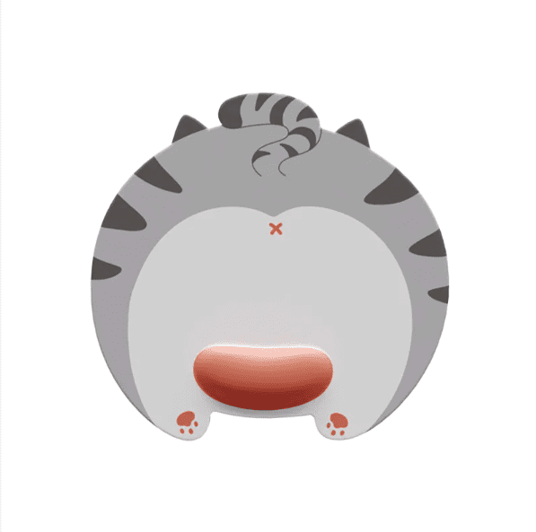 Women's Cute Cat Mouse Pad with Wrist Support,370x295mm,Portable Cartoon Computer Accessory,Small Size Non-Slip Desk Mat, Ergonomic Accessory