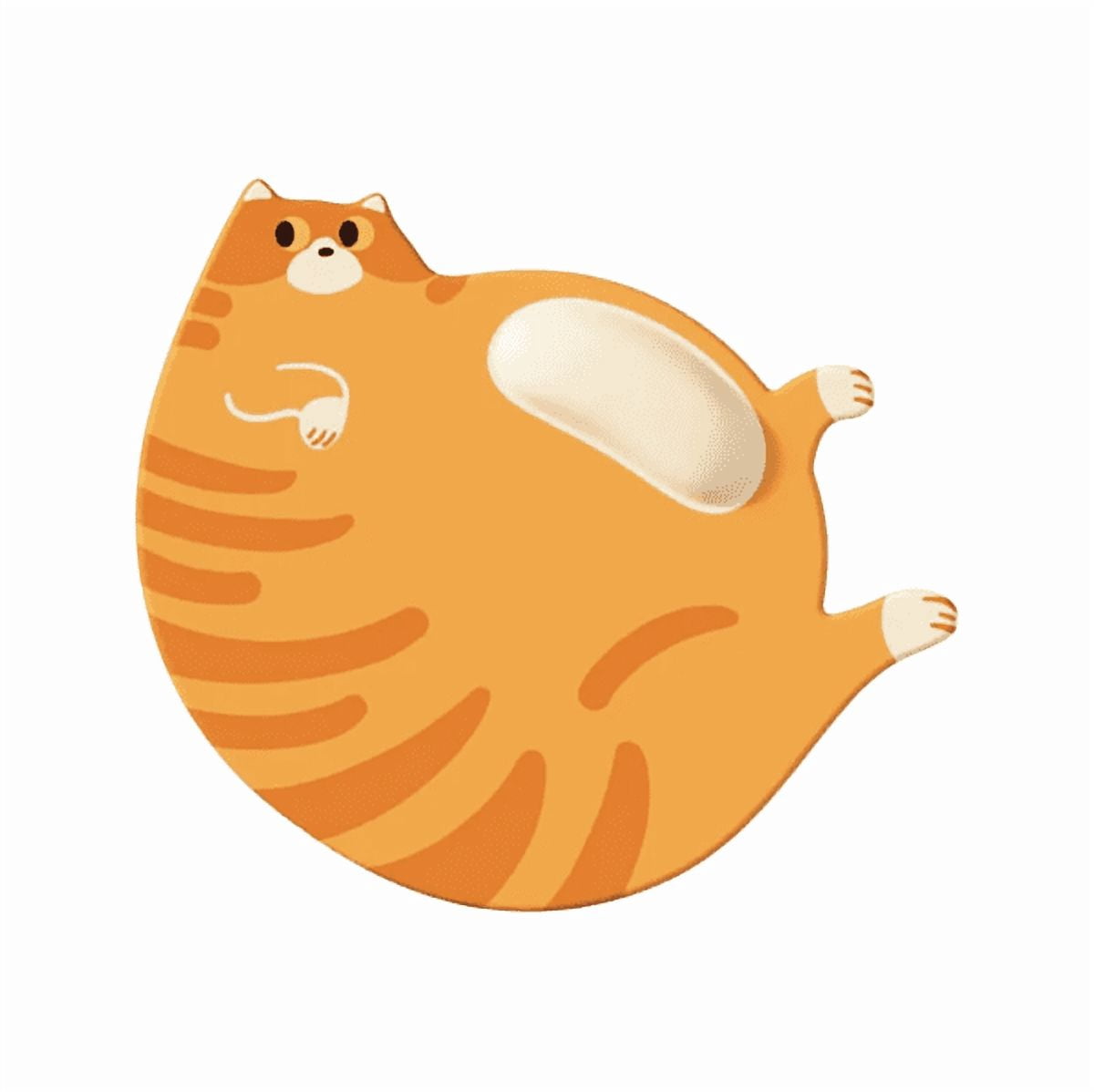 Women's Cute Cat Mouse Pad with Wrist Support,370x295mm,Portable Cartoon Computer Accessory,Small Size Non-Slip Desk Mat, Ergonomic Accessory