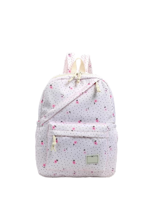 Women's Cute Coquette Backpack Bow Print Large Lightweight Casual Travel Daypack Preppy Korean College Laptop Bag 2026 Back to School(Pink,One Size)