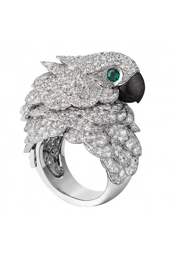 Women's Cute Creative Owl Diamond Ring