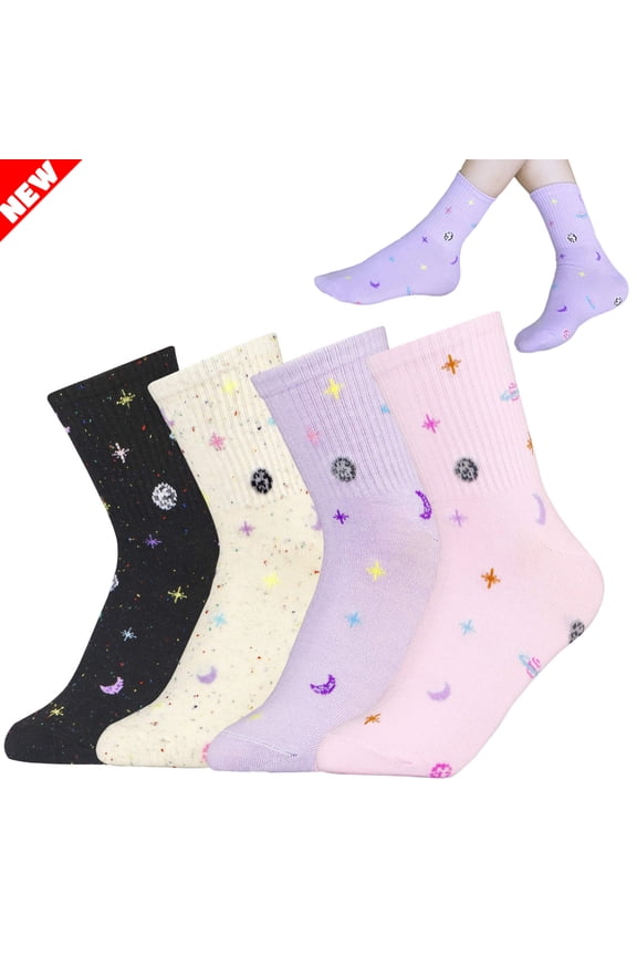 Women's Cute Funny Cat Animal Cozy Cotton Crew Quarter Socks for Women Lovely Valentines Ankle Socks Size 7-9
