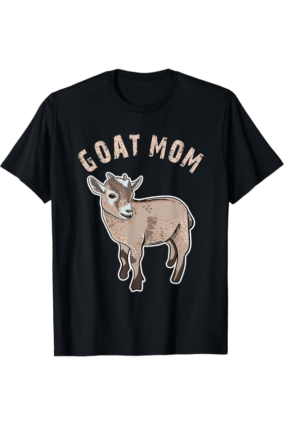 Women's Cute Graphic Goat Mom T-Shirt