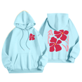 thumbnail image 1 of Women's Cute Graphic Print Hooded Long Sleeve Fall Sweatshirt Pullovers Hoodie 02-Blue XL, 1 of 4