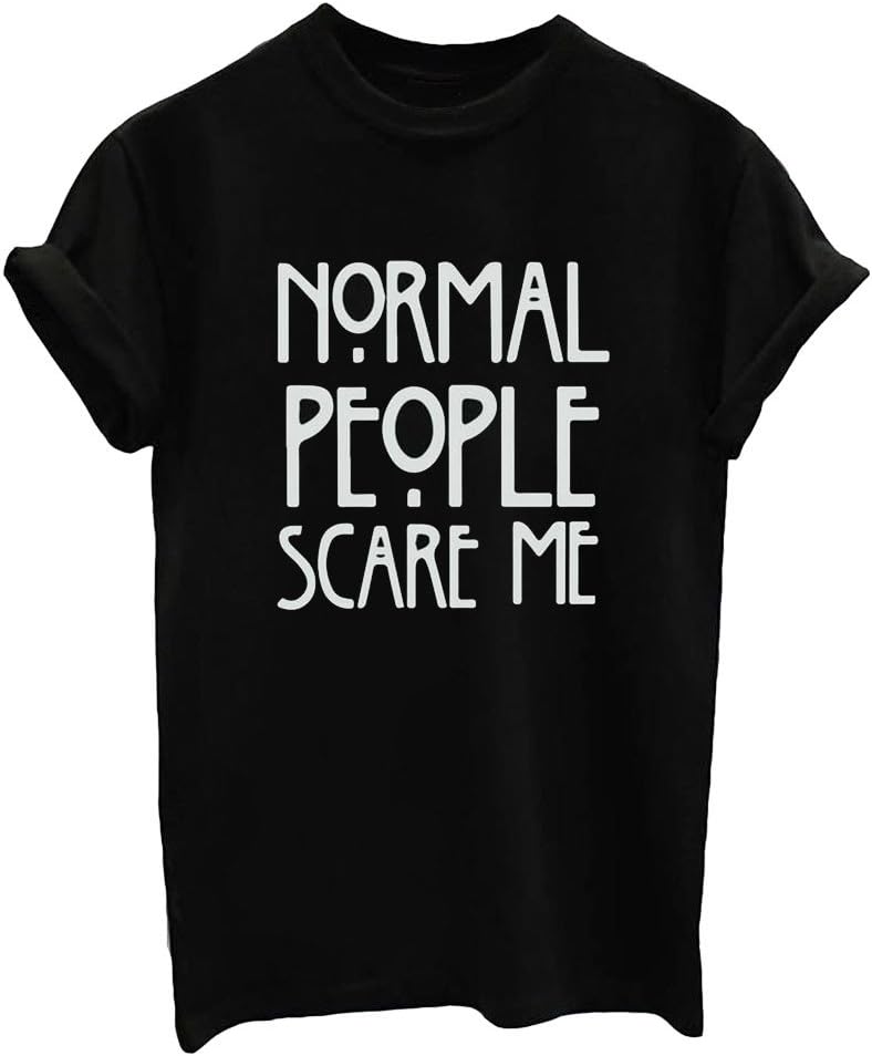 "Normal People Scare Me" Funny Graphic Hoodie – Men's Casual Pullover, Cotton Blend, Made In USA