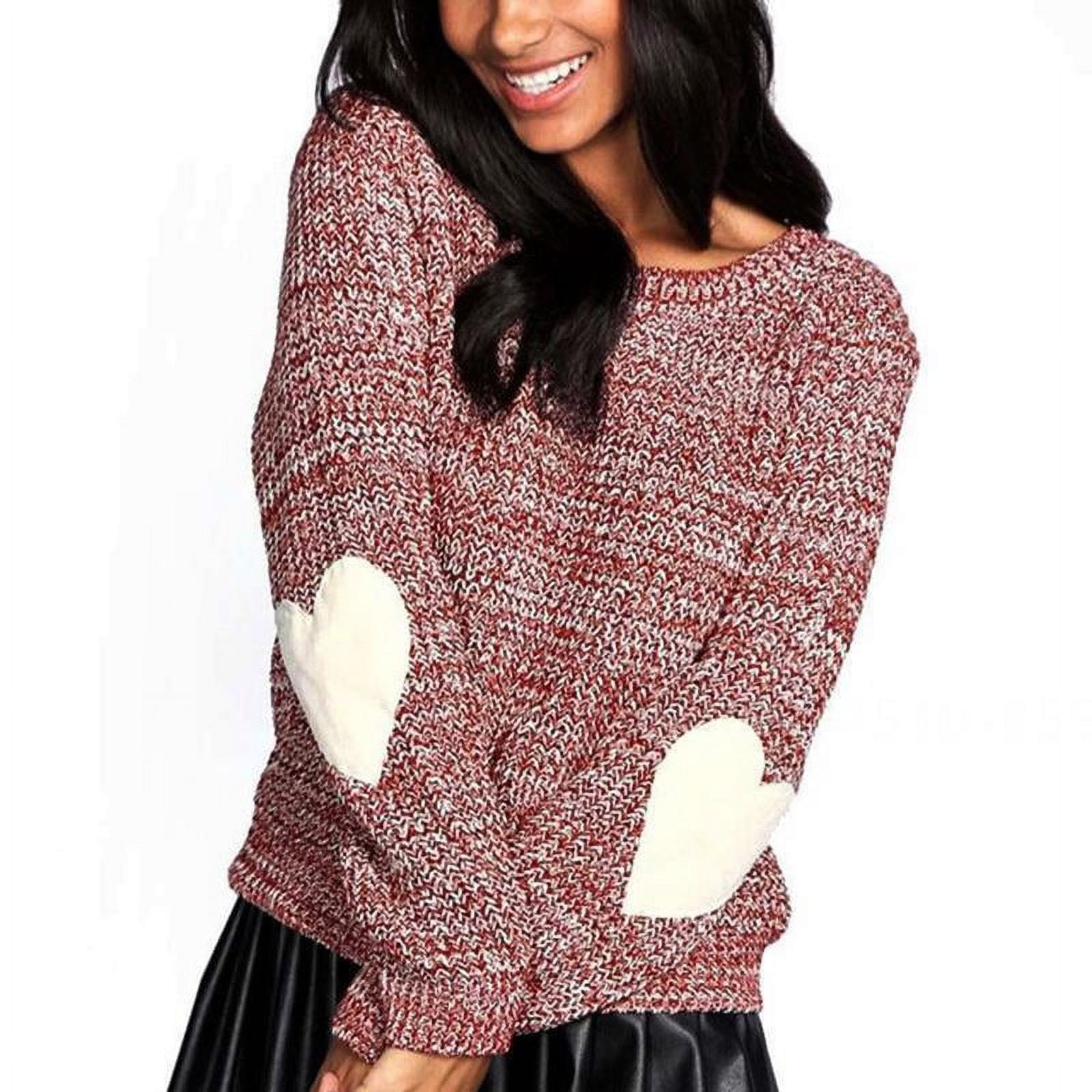 Heart patch sweater clearance