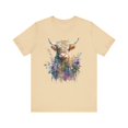 thumbnail image 1 of Women's Cute Highland Cow Shirt Highland Heifer Watercolor Design, 1 of 3