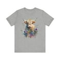 thumbnail image 1 of Women's Cute Highland Cow Shirt Highland Heifer Watercolor Design, 1 of 3