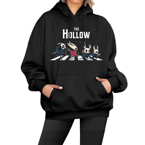 Women's Cute Hoodies Oversize Funny Cute Cartoon Print Long Sleeve with Pocket Plus Size Hooded Sweatshirts