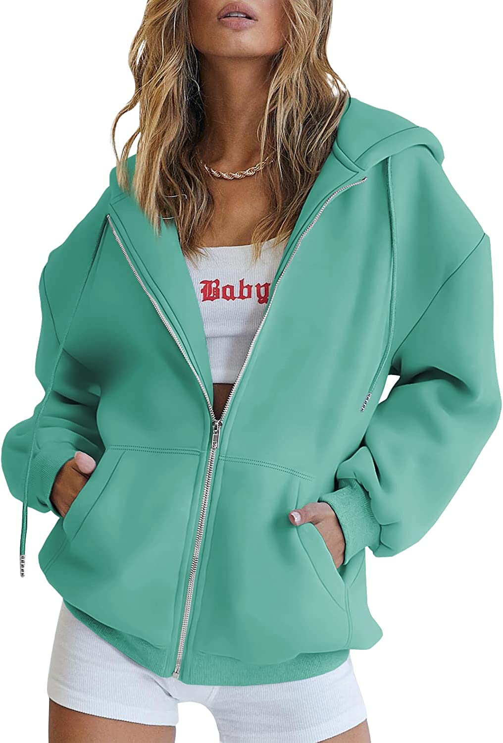 Women's Cute Hoodies Teen Girl Fall Jacket Oversized Sweatshirts Casual