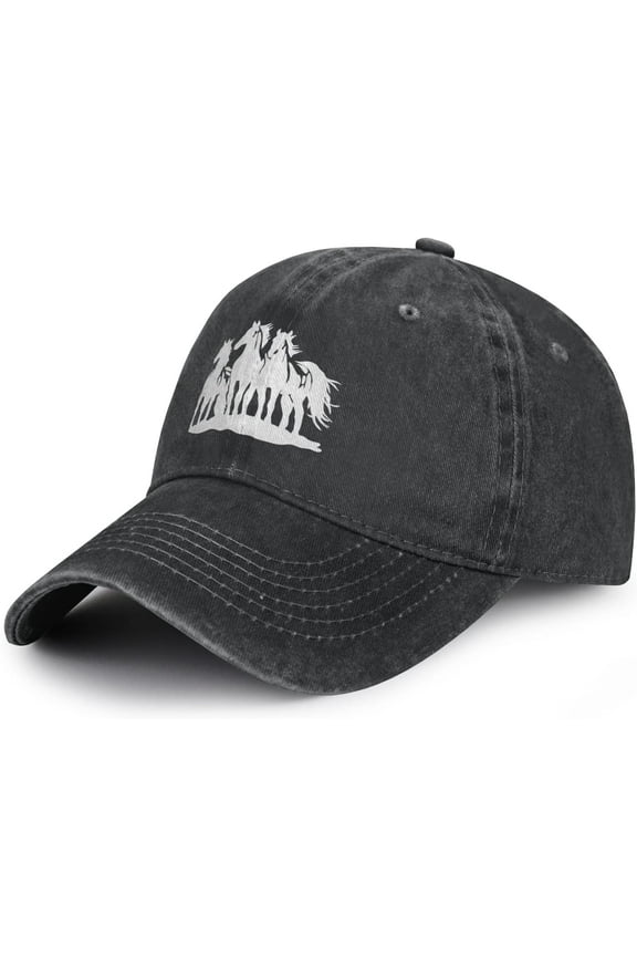 Women's Cute Horse Hat for Men Women, Adjustable Vintage Distressed Washed Baseball Cap for Horse Lover