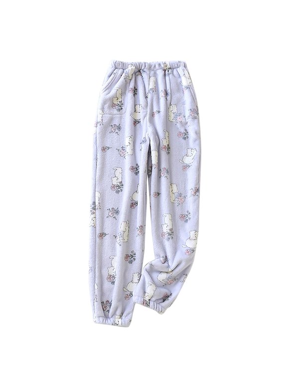 Women's Cute Panda Print Lounge Pants Cozy Pajama Bottoms Drawstring Baggy Sleepwear for Home Relaxing