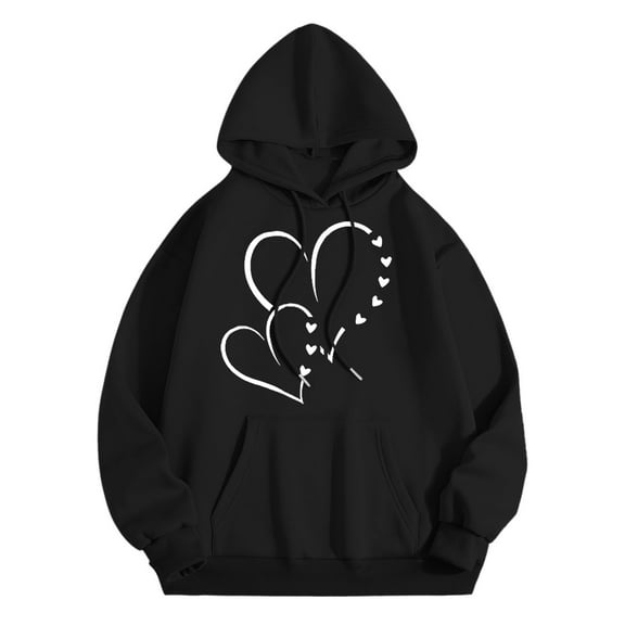 Women's Cute Pullover Hoodie Comfortable Drawstring Sweatshirt With Pocket Casual Warm Lined Soft Cozy Winter Fashion Top