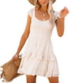 thumbnail image 1 of Women's Cute Ruffle Smocked High Waist Valance Dress, 1 of 3