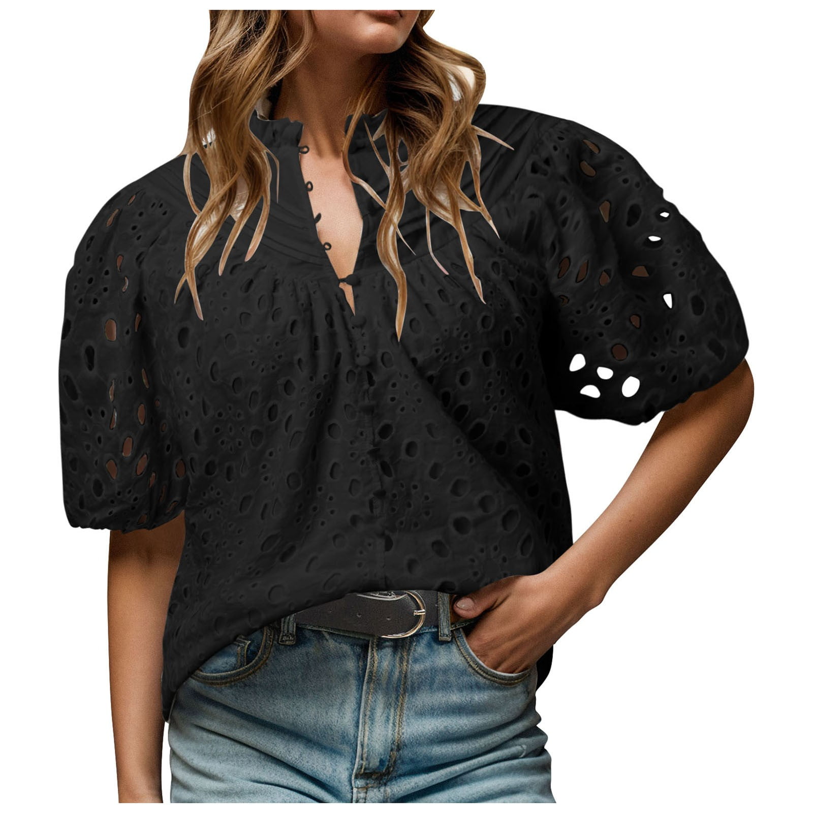 Women's Cute Short Sleeve Trendy Tops 2024 Tunic Summer Casual T Shirts ...