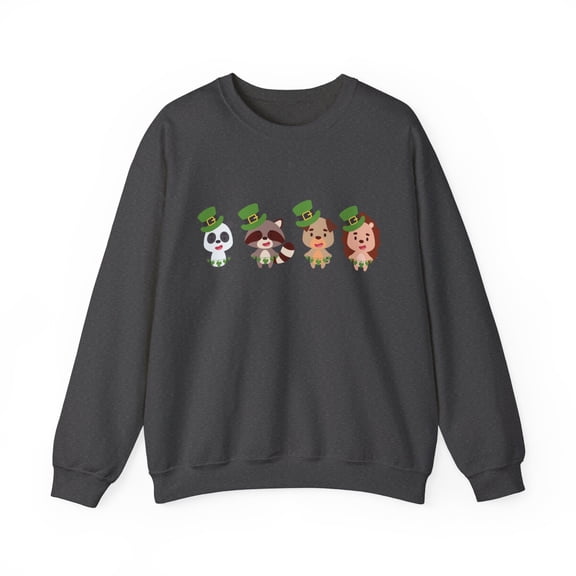 Women's Cute St. Patrick's Day Animal Sweatshirt, Animal Lover Sweater