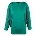 thumbnail image 1 of Women's Cutout Shoulder Knit Jersey Top (X-Small, TTurquoise), 1 of 2