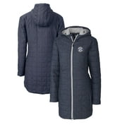 Women's Cutter & Buck  Anthracite SEC Gear Rainier Primaloft Eco Insulated Hooded Long Coat