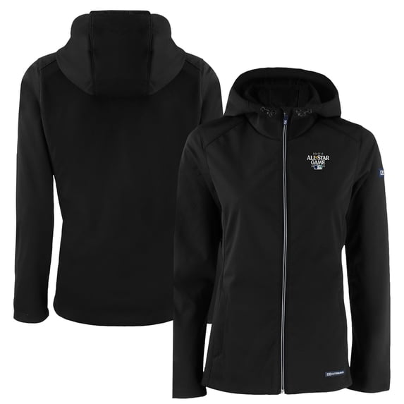 Women's Cutter & Buck Black 2023 MLB All-Star Game Evoke Eco Softshell Recycled Full-Zip Jacket