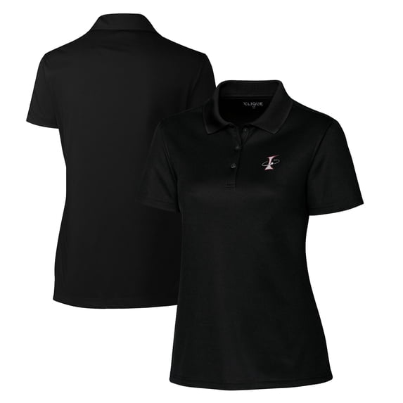 Women's Cutter & Buck Black Albuquerque Isotopes Clique Spin Eco Performance Pique Women's Polo