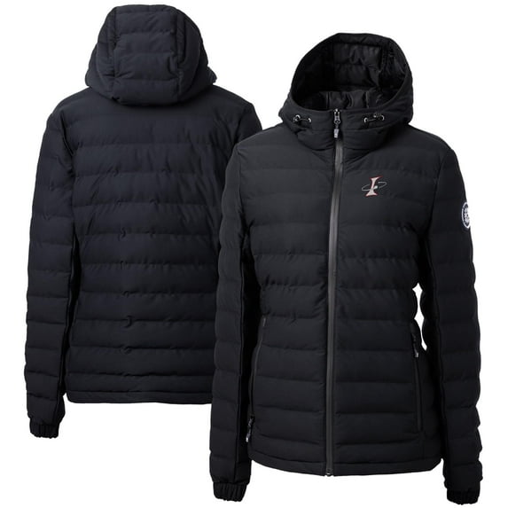 Women's Cutter & Buck Black Albuquerque Isotopes Mission Ridge Repreve Puffer Full-Zip Jacket