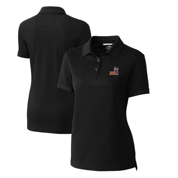 Women's Cutter & Buck Black Arizona State Sun Devils Advantage Tri-Blend Pique Polo