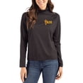thumbnail image 1 of Women's Cutter & Buck Black Arizona State Sun Devils Coastline Epic Comfort Eco Recycled Raglan Funnel-Neck Top, 1 of 2