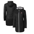 thumbnail image 1 of Women's Cutter & Buck Black Arkansas Razorbacks Vault Rainier Primaloft Eco Hooded Long Coat, 1 of 3