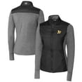 thumbnail image 1 of Women's Cutter & Buck Black Athletics DryTec Stealth Hybrid Quilted Full-Zip Windbreaker Jacket, 1 of 3
