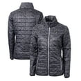 thumbnail image 1 of Women's Cutter & Buck  Black Atlanta Falcons Helmet Logo Rainier PrimaLoft Eco Insulated Full-Zip Puffer Jacket, 1 of 3