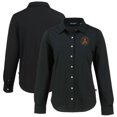 thumbnail image 1 of Women's-Cutter & Buck  Black Atlanta United FC Advantage Tri-Blend Eco Soft Pique Long-Sleeve Knitted Button-Up Top, 1 of 4