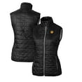 thumbnail image 1 of Women's Cutter & Buck Black Baylor Bears Vault Rainier PrimaLoft Eco Full-Zip Puffer Vest, 1 of 3