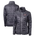 thumbnail image 1 of Women's Cutter & Buck  Black Big 12 Gear Rainier PrimaLoft Eco Insulated Full-Zip Printed Puffer Jacket, 1 of 3