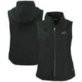 thumbnail image 1 of Women's Cutter & Buck Black Buffalo Bills Charter Eco Recycled Full-Zip Hoodie Vest, 1 of 3