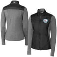 thumbnail image 1 of Women's-Cutter & Buck  Black Chicago Fire Stealth Hybrid Quilted Full-Zip Windbreaker Jacket, 1 of 3