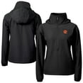 thumbnail image 1 of Women's Cutter & Buck Black Cincinnati Bengals  Charter Eco Recycled Half-Zip Hooded Anorak Jacket, 1 of 3