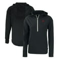 thumbnail image 1 of Women's Cutter & Buck Black Cincinnati Reds City Connect Daybreak Eco Recycled Half-Zip Hoodie, 1 of 1