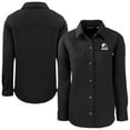 thumbnail image 1 of Women's Cutter & Buck Black Cleveland Browns Roam Eco Recycled Button-Up Shirt Jacket, 1 of 3