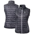 thumbnail image 1 of Women's Cutter & Buck  Black Colorado Rockies City Connect Rainier PrimaLoft Eco Insulated Full-Zip Printed Puffer Vest, 1 of 3