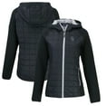 thumbnail image 1 of Women's Cutter & Buck Black Colorado Rockies Rainier Primaloft Eco Full-Zip Hybrid Jacket, 1 of 3